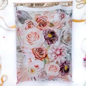 20 Piece Set:  Boho Floral Designer XLarge Poly Mailers. Size 17” x 14”.